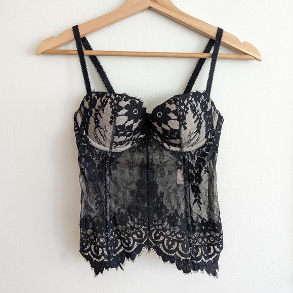 NWT Victoria's Secret Dream Angels Floral Lace Bustier Babydoll Corset - Picture 1 of 5